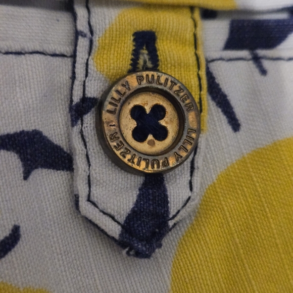 Lilly Pulitzer The Original Resort Fit Bright Navy Look Lady Daisy Capri Pants - Picture 8 of 13